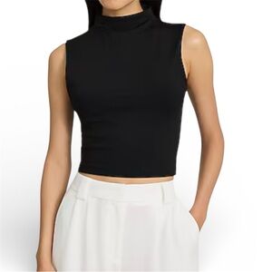 Express Body Contour High Compression Mock Neck Cropped Tank